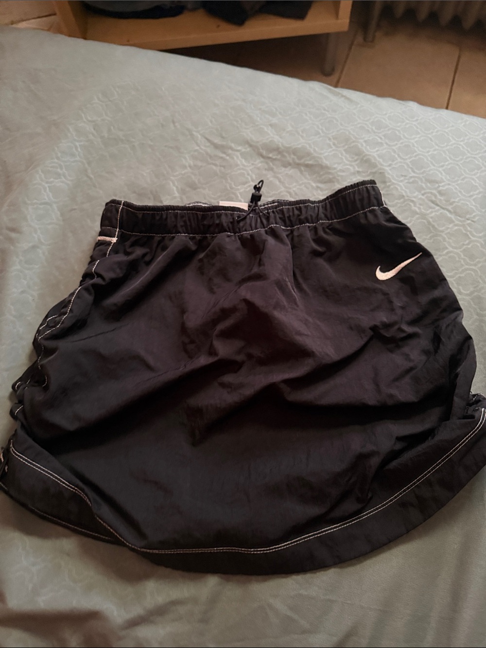 Nike Black Athletic Skirt with White Logo Accent